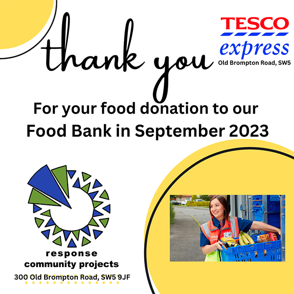 Thank you Tesco for the food donations